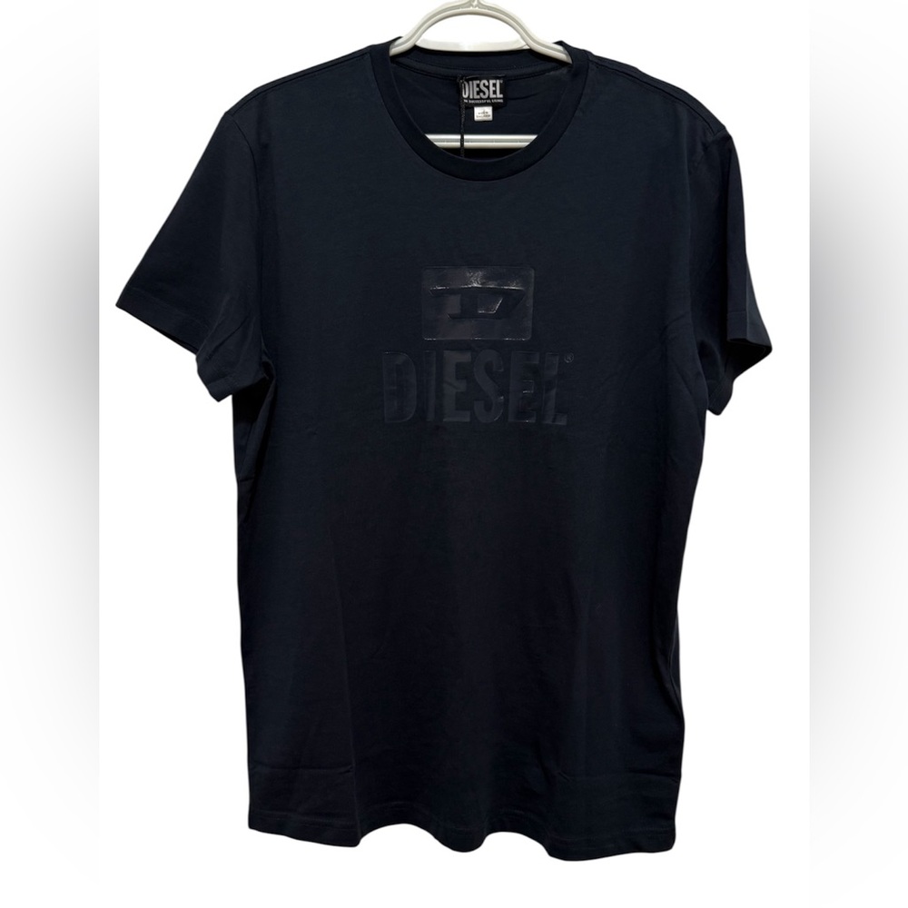 NWT Diesel Men's T-shirt with Logo  Navy Blue size L